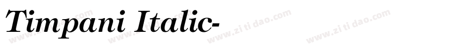 Timpani Italic字体转换